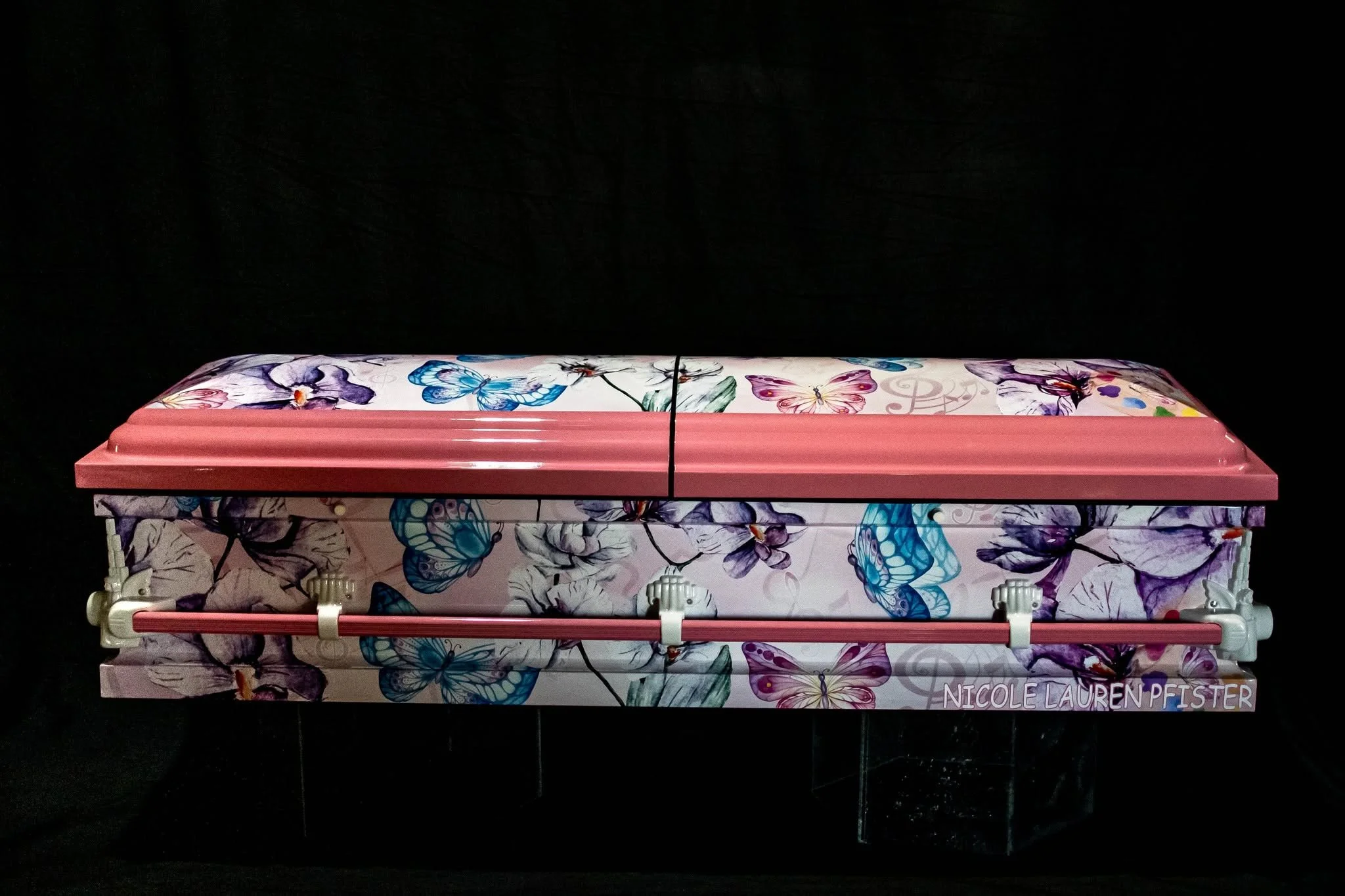 A custom casket from SoulShine Industries in Victoria, Texas