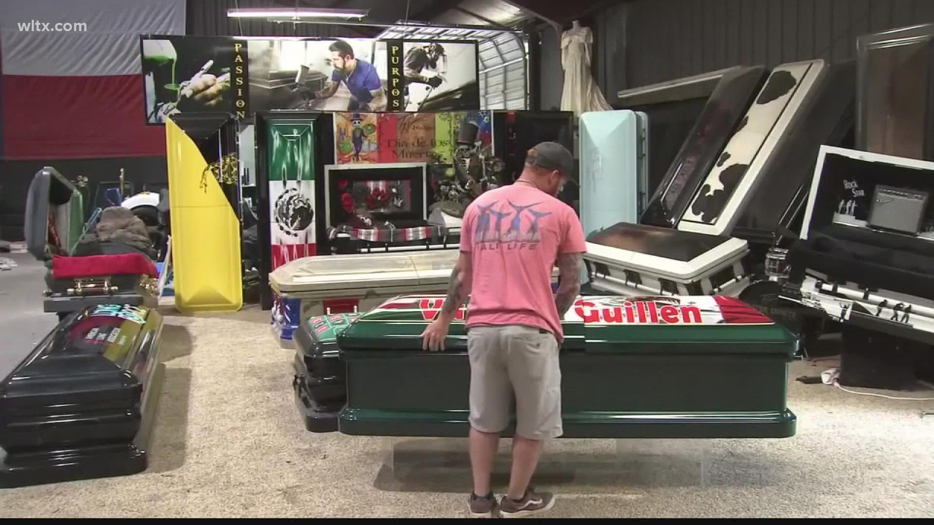 CBS News coverage of SoulShine Industries custom caskets for Uvalde